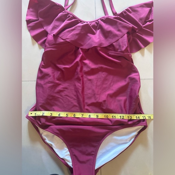 Women's One Piece Maternity Swimsuit size small P purple - Picture 11 of 15